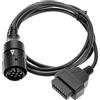 QWORK® Cavo diagnostico OBD2 a 10 Pin, Cavo Adattatore OBD2 da 10 Pin a 16 Pin per Moto, Compatibile con BMW Moto
