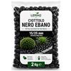 Lemag srl Ciottolo Nero Ebano 15/25 mm in Sacco da 2 kg Pietra Decorativa per Giardino Vasi Aiuole Decorazioni Interno Esterno