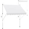 Outsunny Tenda da Sole per Esterno 3x1.5 m con Braccio Avvolgibile, Inclinazione Regolabile 0-90°, Tenda Parasole da Esterno a Manovella in Alluminio, per Giardino, Balcone e Terrazza, Bianco