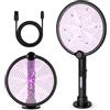 AOOWU 3 in 1 Racchetta Zanzare Elettrica, Pieghevole Scacciamosche Elettrico, con USB Ricaricabile e LED Trappola per Zanzare, Protezione Maglia a 3 Strati, per Casa, Cucina, Interni e Esterni