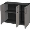 Dmora Chengdu - Armadio da Esterno 2 Ripiani, 4 Vani: 102x37x84h cm, Grigio