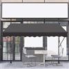 LZQ - Tenda da sole a clip per balcone, tenda da sole retrattile manuale con manovella, regolabile in altezza, resistente ai raggi UV, protezione solare al 100%, poliestere per cortili, balconi