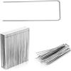 MAMIZO Set di 400 Picchetti per Fissaggio, Picchetti per telo pacciamatura, Acciaio zincato a caldo Picchetti Giardino, 150 x 25 mm - Ø 3 mm, per il fissaggio di tessuto non tessuto, reti, tappetini
