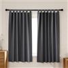 Deconovo Tende Camera da Letto Oscuranti per interni 2 Pezzi 140x145 CM, Tende Termiche Isolanti Moderne per Soggiorno, con Passanti, Grigio Scuro