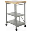 Simpli Carrello da cucina richiudibile a 3 livelli, multiuso