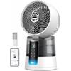 DREO TurboCool Ventilatore 516S, ventilatore tavolo oscillazione 150° + 30°, raffrescatore evaporativo 7,9 m/s, nebbia ultrafine, silenzioso 20 dB, 6 velocità, 2 modalità, controllo app + telecomando.