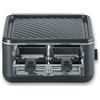 SEVERIN Mini Raclette Grill, 600W, 4 Padelline Antiaderenti Extra Profonde, Piastra in Ceramica Lavabile, Temperatura Regolabile, 24,5 x 24,5 x 14,0 cm, Nero - RG 2360