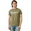 Pepe Jeans Original Stretch N T-Shirt, Verde (Verde Militare), XXL Uomo, Verde (Verde Militare)., XXL