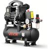 VEVOR Compressore d'Aria 6 L Senza Olio, 0,75 kW, Portata 71 L/min, Pressione Massima 8 Bar, Compatto e Portatile, Serbatoio Singolo, per Gonfiaggio Pneumatici, Verniciatura, Officina e Fai da Te