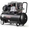 VEVOR Compressore d'Aria 100 L, 3 kW(4HP), Trasmissione a Cinghia, Portata 226 L/min, Pressione Max 10 Bar, Portatile con Ruote, per Gonfiaggio Pneumatici, Verniciatura a Spruzzo, Officina e Fai da Te