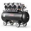 VEVOR Compressore d'Aria 100 L, 3 kW (4HP), Compressore d'Aria Senza Olio, Portata 198 L/min, Pressione Max 8 Bar, Portatile con Ruote e Serbatoio, per Verniciatura, Officina e Gonfiaggio Pneumatici