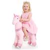 VEVOR Unicorno Cavalcabile Rosa per Bambini, Unicorno Cavalcabile con Ruote, Senza Batterie, Anello Anti-Ribaltamento, Sedile Rialzato, Maniglie e Pedali, Carico Massimo 50 kg, Per Bambini 3-8 Anni
