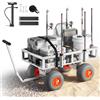 VEVOR Carrello da Pesca da Spiaggia, Capacità di Carico 159 kg, Carrello da Pesca Smontabile con Telaio in Lega di Alluminio, Ruote in PU da 33 cm, 6 Portacanne, Facile da Pulire, Ideale per Campeggio