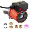VEVOR Pompa di Ricircolo dell'Acqua Calda, Kit Pompa di Ricircolo Istantanea da 38 L/min, con Timer, 100 W CA 220-240 V, Connettore da G3/4 a G1/2, Controllo a 3 Velocità Testa in Acciaio Inox