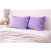 GBiancheria Coppia Federe Cotone 52x82 cm 57 Fili con Bottoni, Lilla