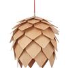 JUDU Pinecone, lampada a sospensione in legno di quercia, moderna e creativa, a forma di puzzle, lampada da appendere, lampada in legno, per sala da pranzo, retrò, luce fissa Dia25/40/60 cm (DIA M40 cm)