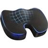CANCYCC Cuscino Ortopedico per Sedile, Cuscino per Coccige in Memory Foam di Alta Qualità, Cuscino Ergonomico, Sollievo per Coccige e Sciatica, per Auto, Divano, Ufficio e Sedia a Rotelle (Nero)