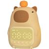 Nuyhadds Luce Notturna Capibara - Sveglia Educativa Animale Con Orologio G Cute | Lampada per Bambini e Adolescenti, Graziosa Luce da Comodino