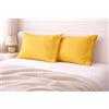 GBiancheria Coppia Federe Cotone 52x82 cm 57 Fili con Bottoni, Vaniglia