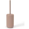 Inbagno Porta Scopino Bagno Rosa Cannettato In Plastica Rigida - Linea Arizona | D 8 X H 32,5 Cm