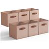 GRANNY SAYS Cubi portaoggetti scaffale, scatole portaoggetti a cubo in tessuto 27x27, scatole portaoggetti quadrate per scaffali, cubi cestini portaoggetti, cube shelf storage boxes - Rosa antico