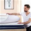 VITAPUR Topper Matrimoniale MEMOSILVER 180x200 - Memory Foam 7cm con Copertura Lavabile e Ioni d'Argento