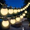Geemoo Catena di luci solari per esterni, 6,8 m, 215 LED, per esterni, a energia solare, 8 modalità, per esterni, resistente alle intemperie, G50, catena luminosa per giardino, balcone, campeggio