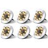 Jsdoin Luci solari per esterni, giardino, luci a energia solare, 8 LED, per paesaggio, passerella, prato, ponti gradini, vialetti, scale, recinzioni, decorazioni da giardino (confezione da 6)