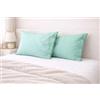 GBiancheria Coppia Federe Cotone 52x82 cm 57 Fili con Bottoni, Acqua