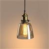 TOKTOP Lampada a sospensione in vetro, per interni a sospensione vintage, paralume in ambra lampadario soggiorno, E27 plafoniera per camera da letto, cucina, sala da pranzo