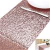 MengH-SHOP Runner da tavola con paillette, in oro rosa, decorazione per feste, matrimoni, compleanni, bambini, docce, 30 x 280 cm