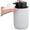 Segbeauty Dispenser Sapone Schiuma, 320ml Dispenser Sapone Bagno, Erogatore Liquido Riempibile, Schiumatore per Shampoo, Bagno Ceramica (Blu)