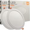 FactorLED Set di 2 Downlights LED da incasso circolari sottili 24 cm 26 W (260 W), pannello rotondo da incasso, piastra extra-fine, luce selezionabile 2700K-4000K-5700K (CCT) (2, Ø240 mm)