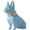 Zyqixluk Bulldog Francese Statuetta Resina Scultura Animali Regali Statua Decorazione Decorativa per Giardino, casa, Soggiorno, Cucina, Camera da Letto, Ingresso e Bagno,Light Blue