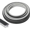 GHIBFBT Profilo in silicone a LED, 12 x 12 mm, 3 m, flessibile, per pannelli acustici, copertura per strisce LED per illuminazione uniforme, camera da letto, soggiorno (3 metri)