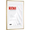 HIMEETIME® 1x Cornice per foto,50x70 cm,Alluminio spazzolato Metallo dorata champagne,Passepartout 40x50cm,Cornice 50x70cm Grande per Foto Disegni,Solo per Espositore a Parete
