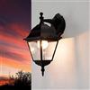Licht-Erlebnisse Rustico Lampada da parete in nero con 1 X LED 12 W E27 230 V lampada da parete in alluminio per giardino/Terrazza sentiero del giardino terrazzo lampade lampada da illuminazione da esterno