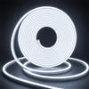 Sunshine smile Striscia LED Bianca Freddo 4 m, 6000K Striscia LED Dimmerabile 220v, Alta Luminosità Striscia COB con Alimentazione, IP65 Impermeabile Nastri Flessibile Luce, Larghezza 8mm