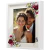 Anhow Cornice 3D Profonda 21x29,7 cm A4 Cornici per Foto con Pannello in Vetro con Passepartout per Foto A4 o 15x20 cm Cornici Profonda 3 cm da appendere alla Parete o sulla Scrivania, Bianco