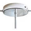 creative cables Kit rosone per lampadario da soffitto (serracavo conico, metallo cromato, Ø 120 mm, 1 foro centrale e 2 fori laterali) - Staffa per lampadari e sospensioni multiple