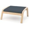 Vinylla - Copripoltrona di ricambio compatibile con sedia Ikea Poäng (poggiapiedi con design 1, cotone, blu lago)