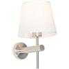 Qazqa pluk - Appliques Moderno - 1 luce - L 18 cm - Bianco - Moderno - Soggiorno I Camera da letto