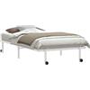 vidaXL Giroletto Senza Materasso Pieghevole Bianco 100x190 cm Acciaio, Struttura Letto in Metallo, Struttura Letto Pieghevole, Base Letto