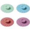 OAOSDH 4 Pezzi Coperchio A Forma di Girasole, Coperchio di Tazza di Silicone Creativo, Coperchio per Tazza di Polvere, Accessori per Tazze d'Acqua, Coperchio A Tazza Resistente.