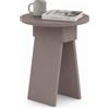 BAKAJI Tavolino Rotondo Moka da Soggiorno Design Minimal Tavolo Comodino 42x23.5x50 cm