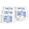 My Benefit Carta Igienica Jumbo Maxi per Dispenser, 800 Strappi 2 Veli, 6 Rotoli in Pura Cellulosa, Rotoli Grandi Professionali per Bagno, Uffici e Studi Medici (Multipack 5 Confezioni da 6 Rotoli cad.)