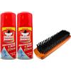 FEI FAN SET: 2x Smacchiatore a Secco Express, Facile e Veloce. Elimina Velocemente Le Macchie e Non Danneggia i Colori 125ml + Spazzola In Legno Con Setole Morbide