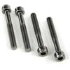 Ybris-Cooling Vite acciaio M4 x 30mm Black Nickel testa a brugola (4 pz)
