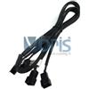 Phobya Y-cable 3Pin Molex to 4x 3Pin Molex 60cm - BLACK