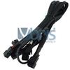 Phobya Y-Cable 3Pin Molex to 9x 3Pin Molex 60cm - BLACK